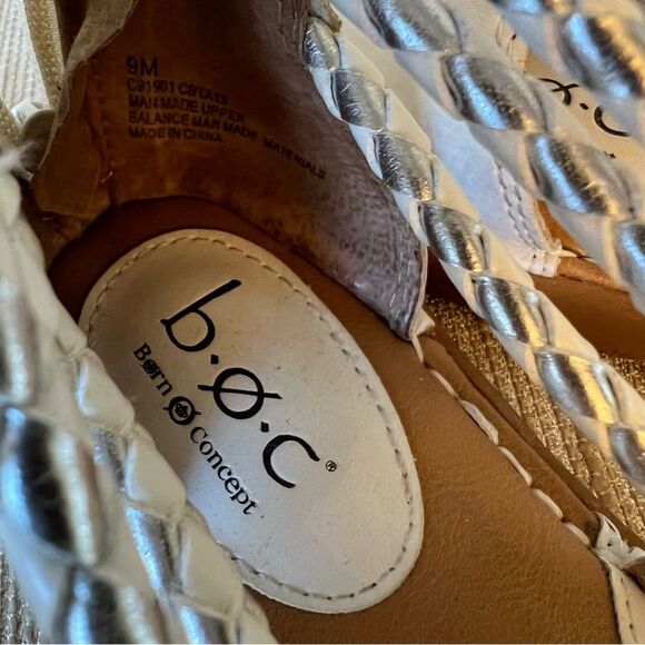 B.o.c Sedge White & Pewter
Womens braided gladiator sandals white size 9 GUC - Picture 8 of 14